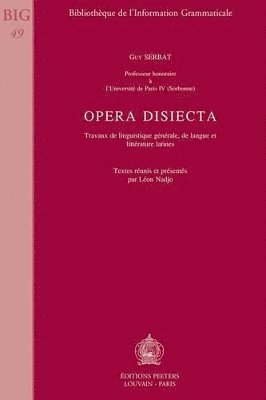 G. Serbat, L. Nadjo - Opera Disiecta, Häftad