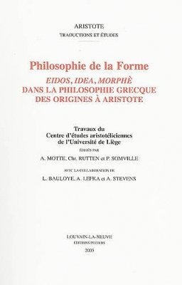 A. Motte, C. Rutten, P. Somville - Philosophie de la forme, Häftad