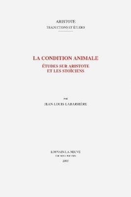 J.-L. Labarrière - La condition animale, Häftad