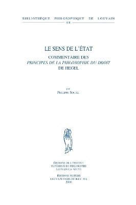 Ph. Soual - Le sens de l'État, Häftad