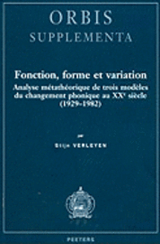 S. Verleyen - Fonction, forme et variation, Häftad
