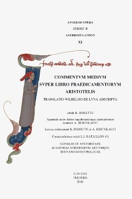 R. Hissette - Commentum medium super libro praedicamentorum Aristotelis. Translatio Wilhelmo de Luna adscripta, Inbunden