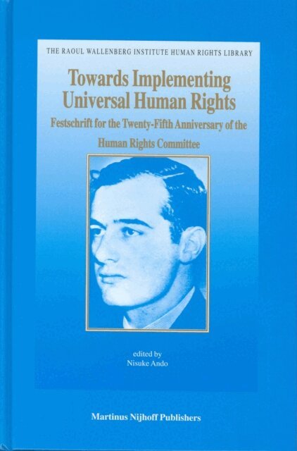 Nisuke Ando - Towards Implementing Universal Human Rights, E-bok