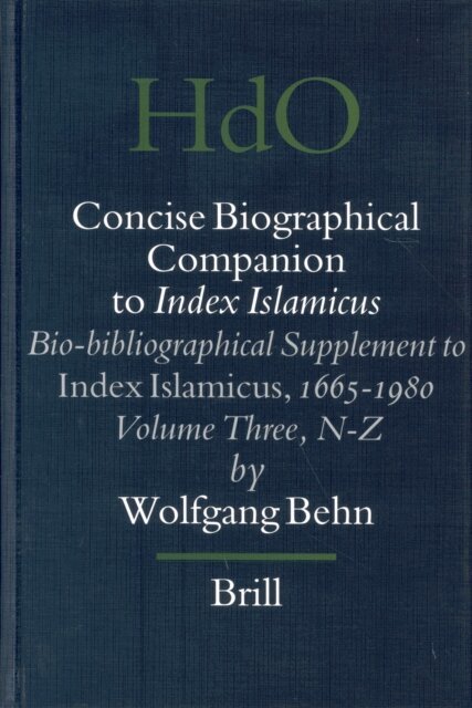 Wolfgang Behn - Concise Biographical Companion to Index Islamicus, E-bok