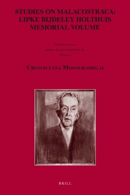 Peter Ng, Sammy de Grave, Charles Fransen - Studies on Malacostraca: Lipke Bijdeley Holthuis Memorial Volume, E-bok