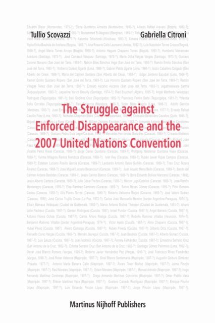 Gabriella Citroni, Tullio Scovazzi - Struggle against Enforced Disappearance and the 2007 United Nations Convention, E-bok