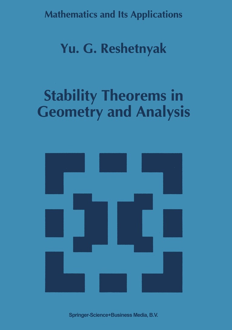 Yu.G. Reshetnyak - Stability Theorems in Geometry and Analysis, Häftad