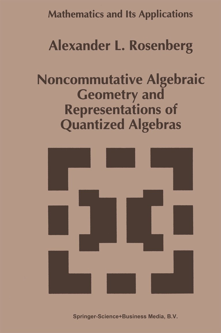 A. Rosenberg - Noncommutative Algebraic Geometry and Representations of Quantized Algebras, Häftad. Tillgänglighet: Lägg i varukorg