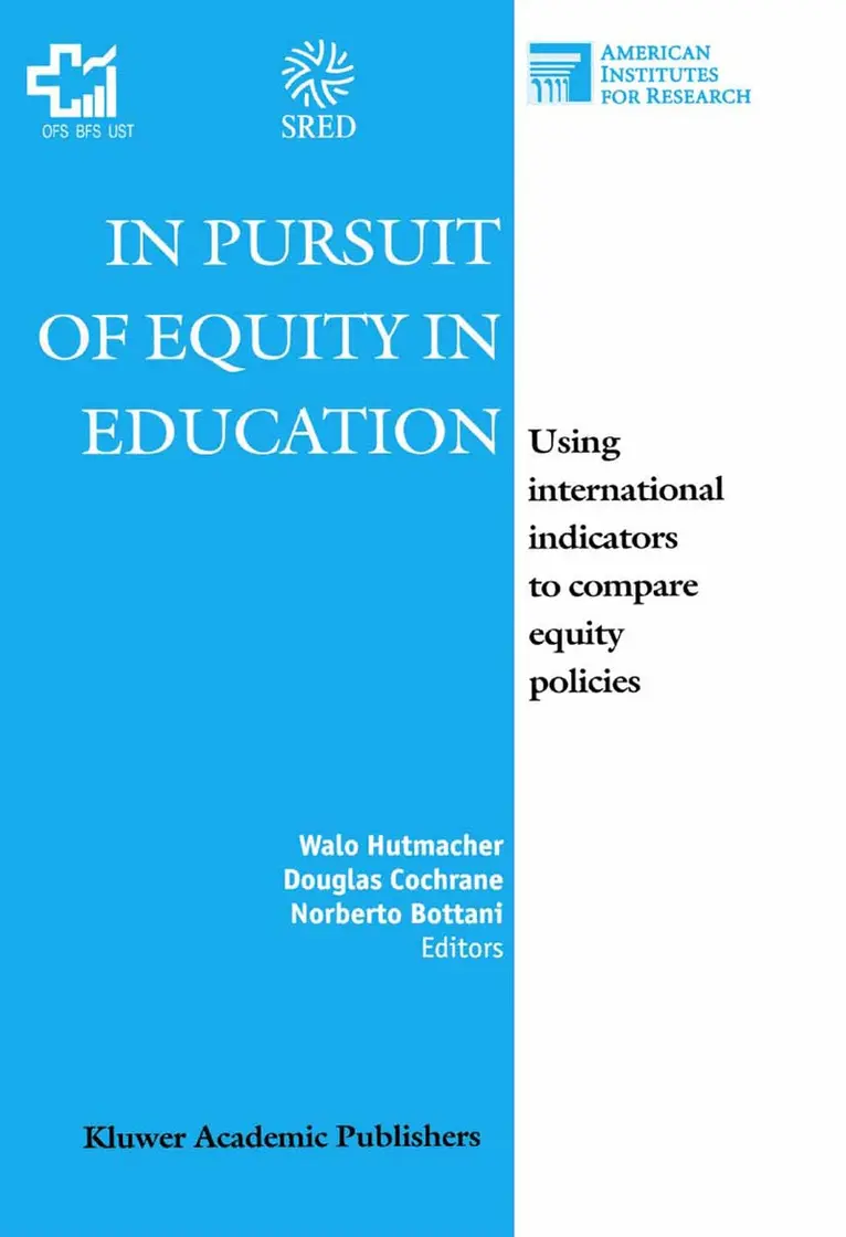 W. Hutmacher, D. Cochrane, N. Bottani - In Pursuit of Equity in Education, Häftad. Tillgänglighet: Lägg i varukorg