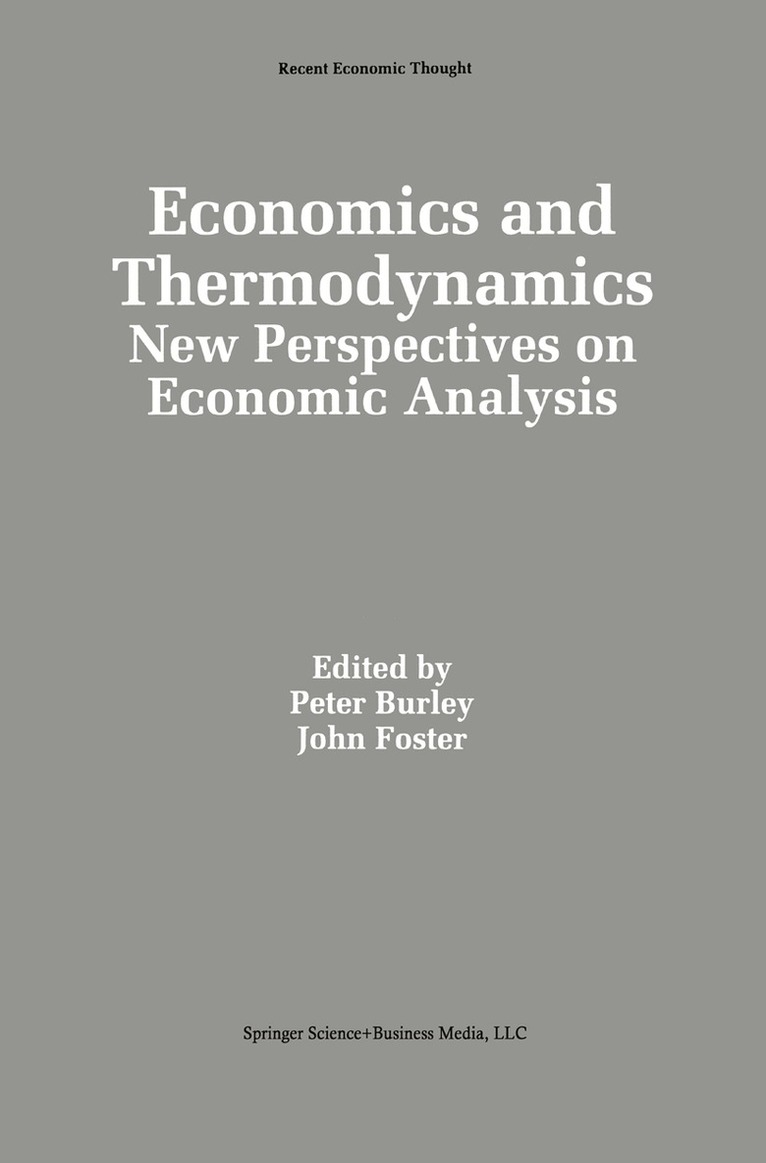 Peter Burley, John Foster - Economics and Thermodynamics, Häftad