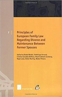 Principles of European Family Law Regarding Divorce and Maintenance Between Former Spouses