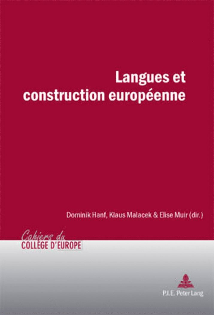 Hanf-D, Dominik Hanf, Klaus Malacek, Elise Muir - Langues et construction européenne, Häftad