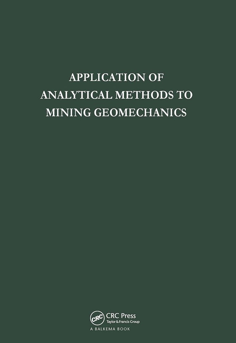 M. Borecki, M. Borecki, M. Kwaśniewski - Applied Analytical Methods In Mining, Inbunden