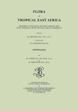 B. Verdcourt - Flora of Tropical East Africa - Sapindaceae (1998), Inbunden. Tillgänglighet: Lägg i varukorg