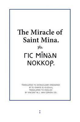 El-Shafie El-Guzuuli, Vincent W.J. Van Gerven Oei - Miracle of Saint Mina, Häftad