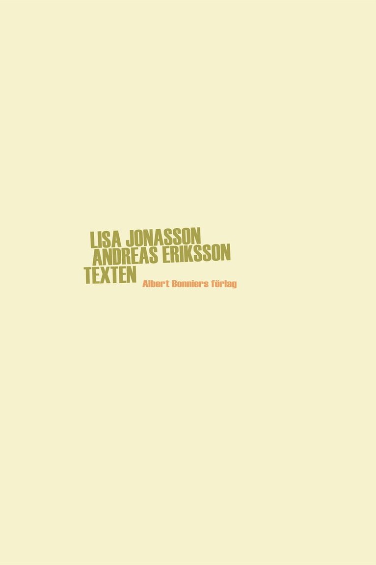 Andreas Eriksson, Lisa Jonasson - Texten, Häftad