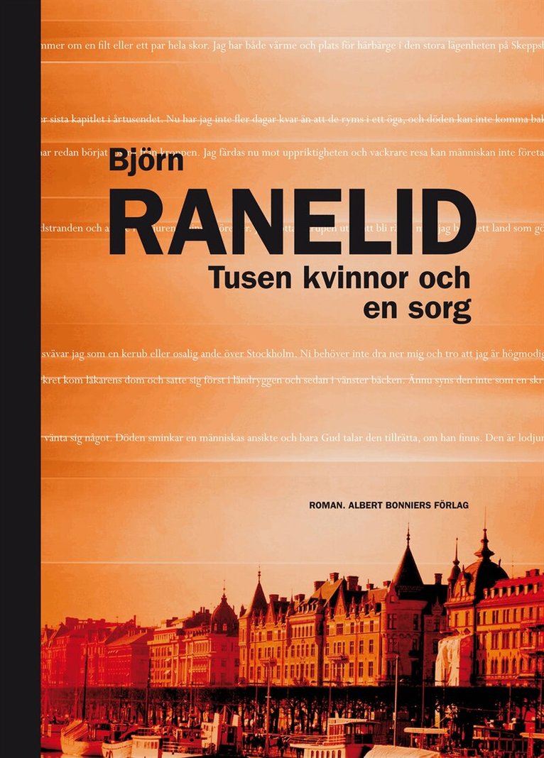 Björn Ranelid - Tusen kvinnor och en sorg, Kartonnage