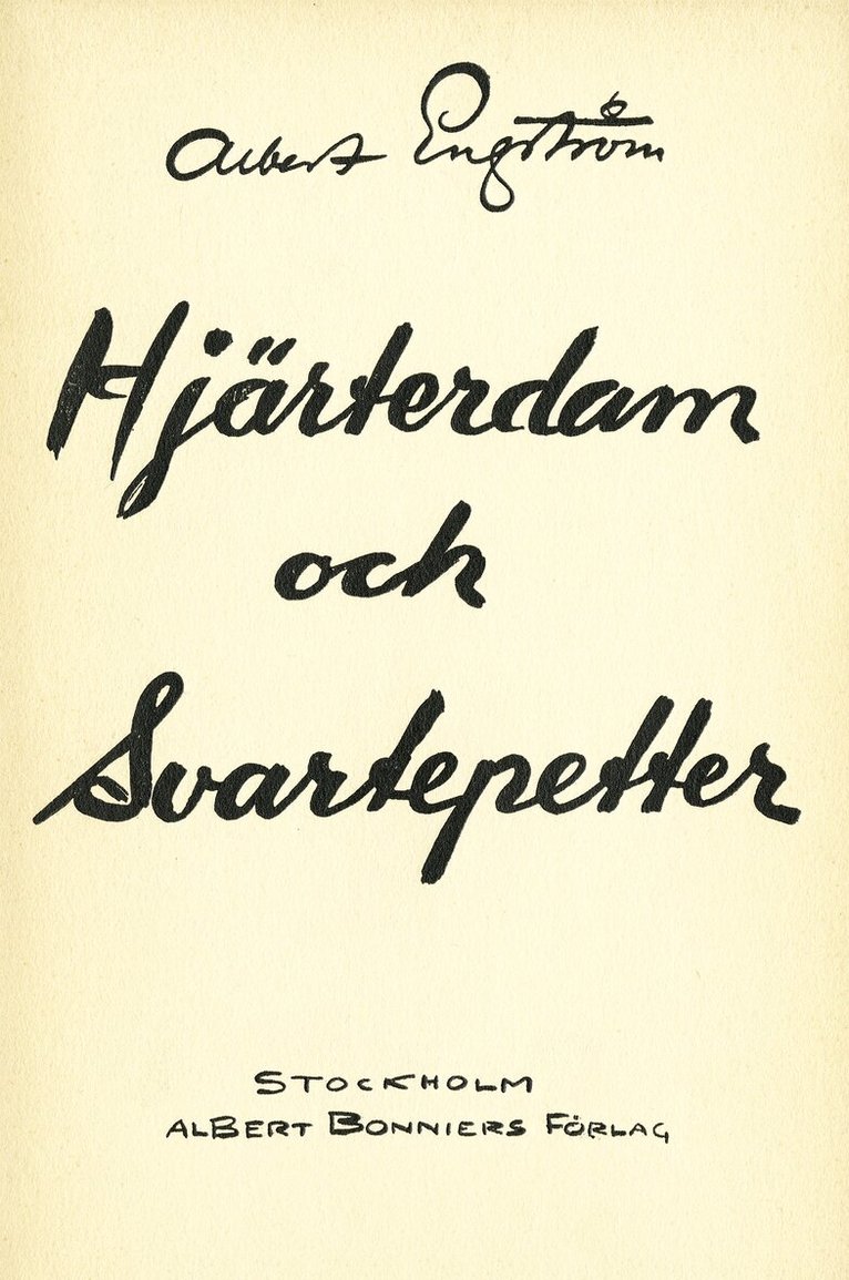 Albert Engström - Hjärterdam och Svartepetter, E-bok