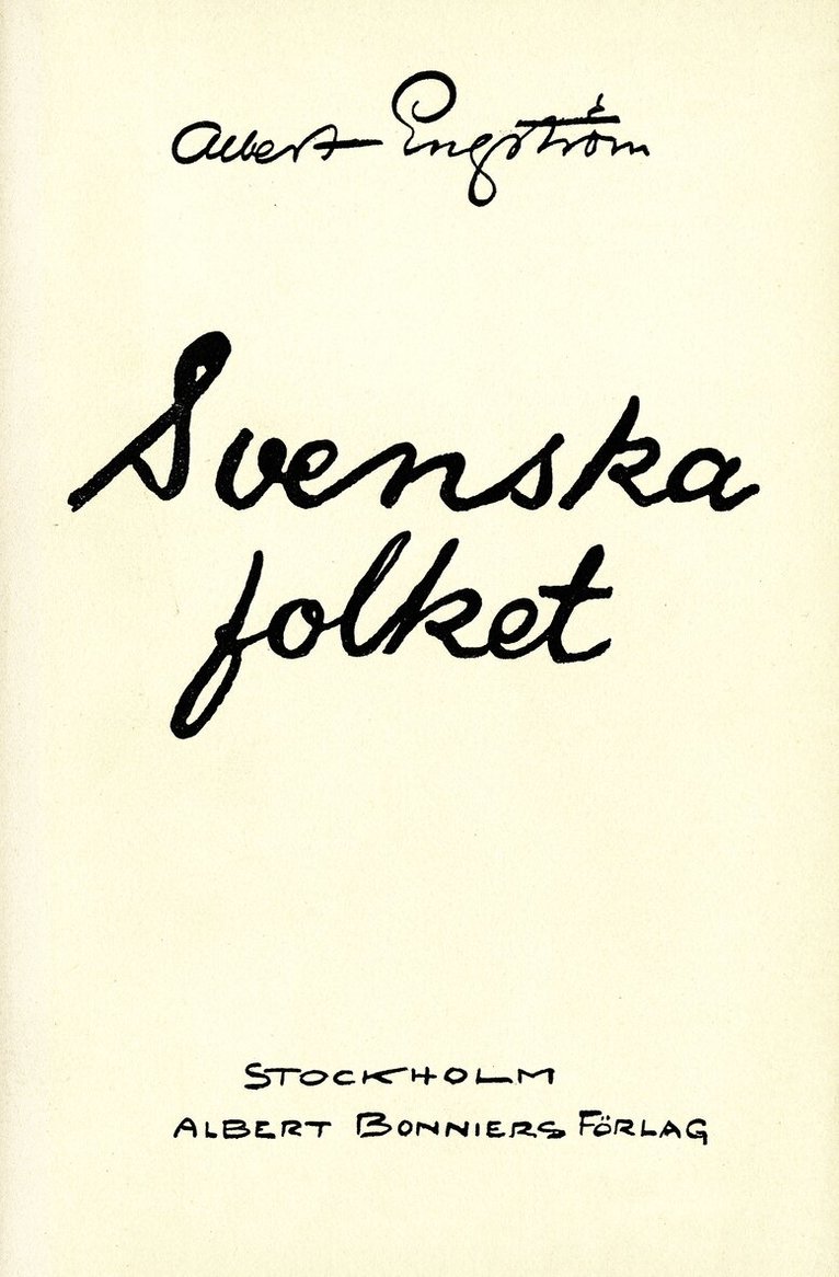 Albert Engström - Svenska folket, E-bok