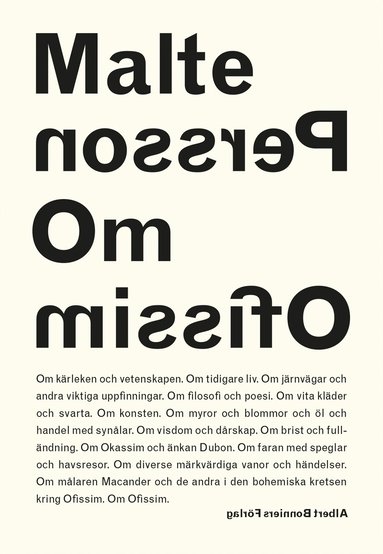 Malte Persson - Om Ofissim, E-bok