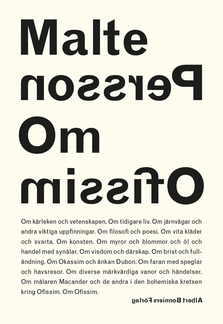 Malte Persson - Om Ofissim, E-bok