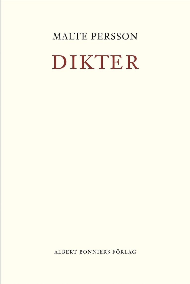 Malte Persson - Dikter, E-bok