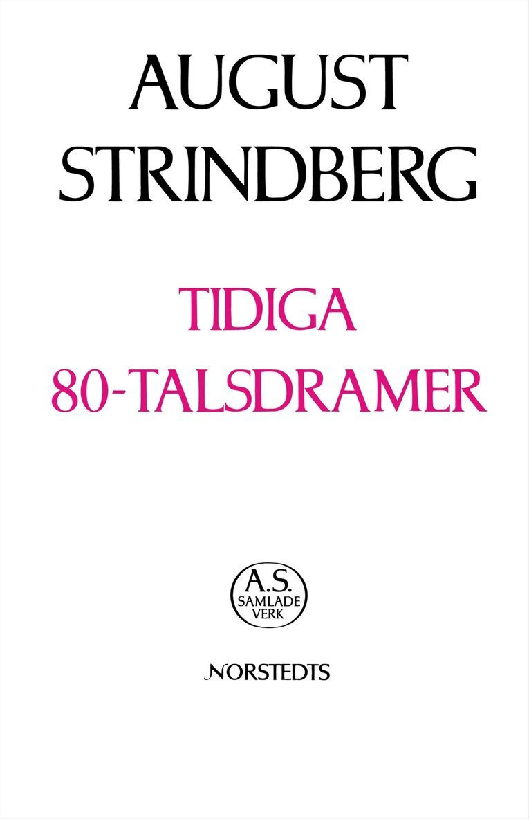 August Strindberg - Tidiga 80-talsdramer : Nationalupplaga. 11, Tidiga 80-talsdramer, Inbunden