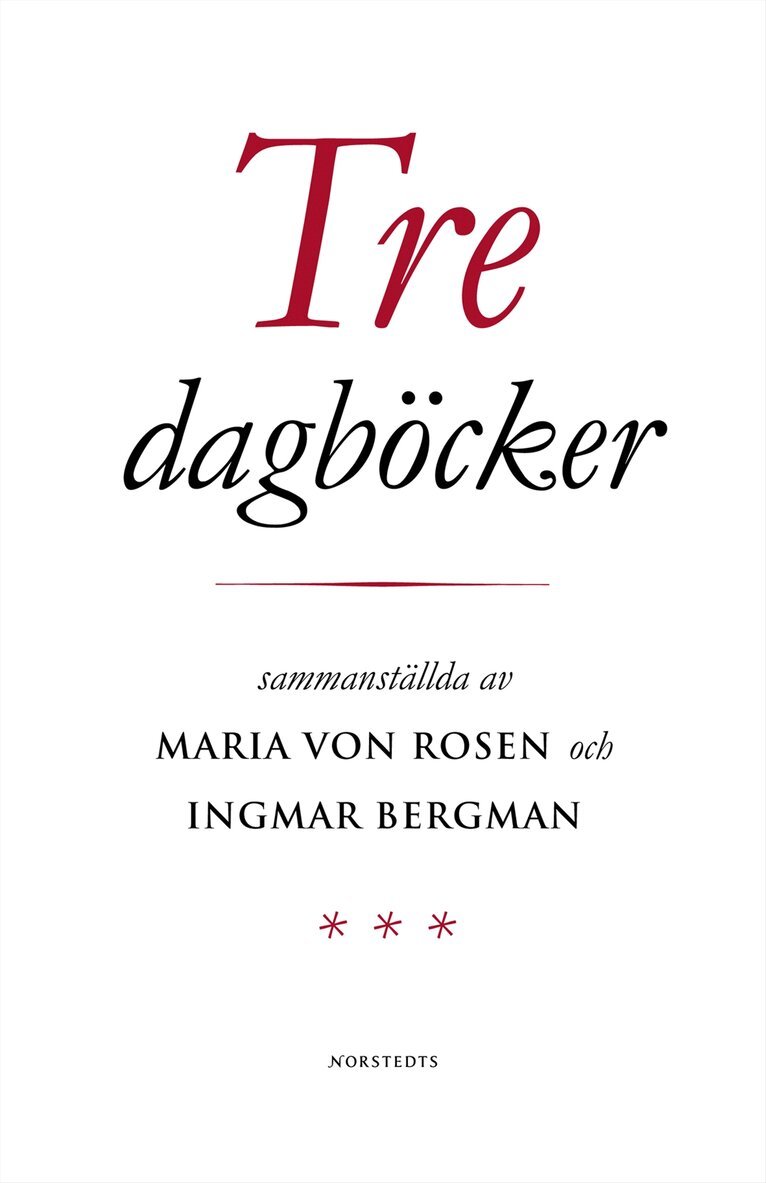 Ingmar Bergman, Maria von Rosen - Tre dagböcker, Inbunden