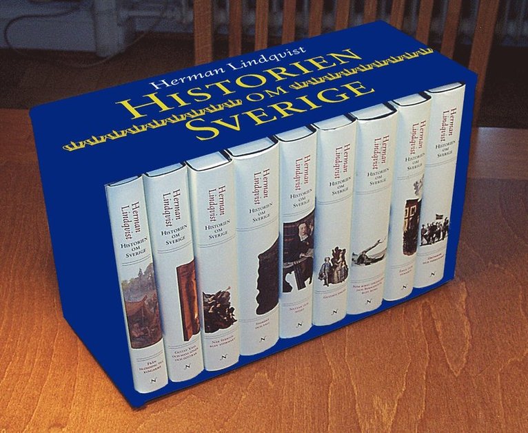 Herman Lindqvist - Historien om Sverige. Samlingsbox del 1-9, Inbunden
