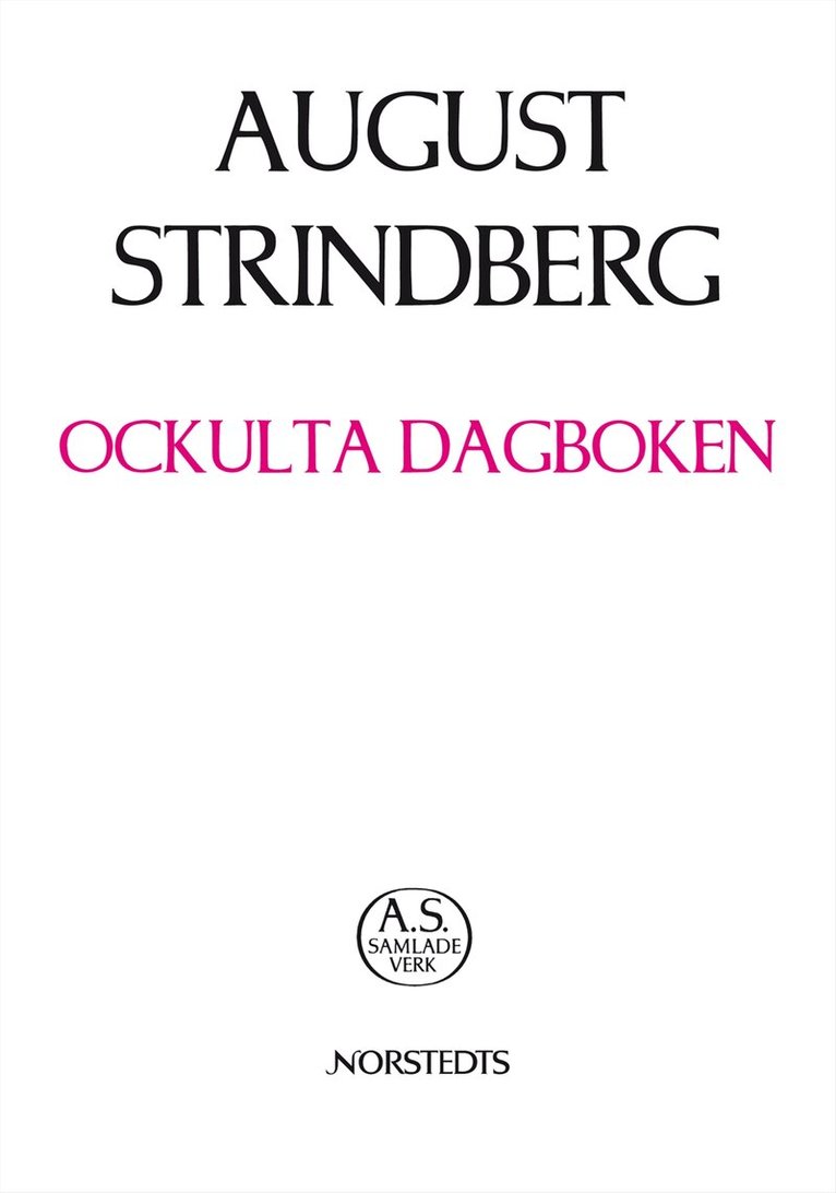 August Strindberg - Ockulta Dagboken - Kartong med 3 separata band, Inbunden