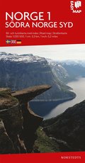 Södra Norge syd EasyMap : Skala 1:330.000