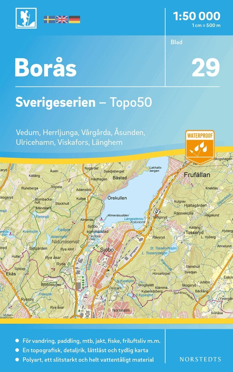29 Borås Sverigeserien Topo50 : Skala 1:50 000, Övrigt