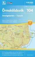 104 Örnsköldsvik Sverigeserien Topo50 : Skala 1:50 000
