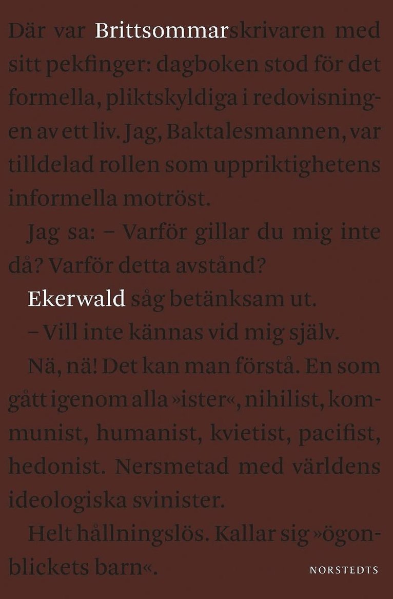 Carl-Göran Ekerwald - Brittsommar, E-bok