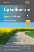 Cykelkartan Blad 1 Sydvästra Skåne : Skala 1:90000