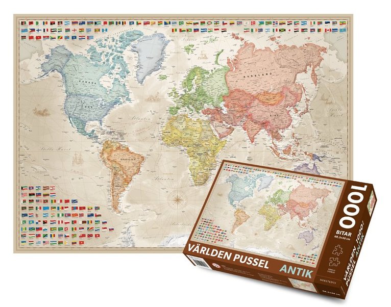 Pussel 1000 bitar världen antik, Övrigt