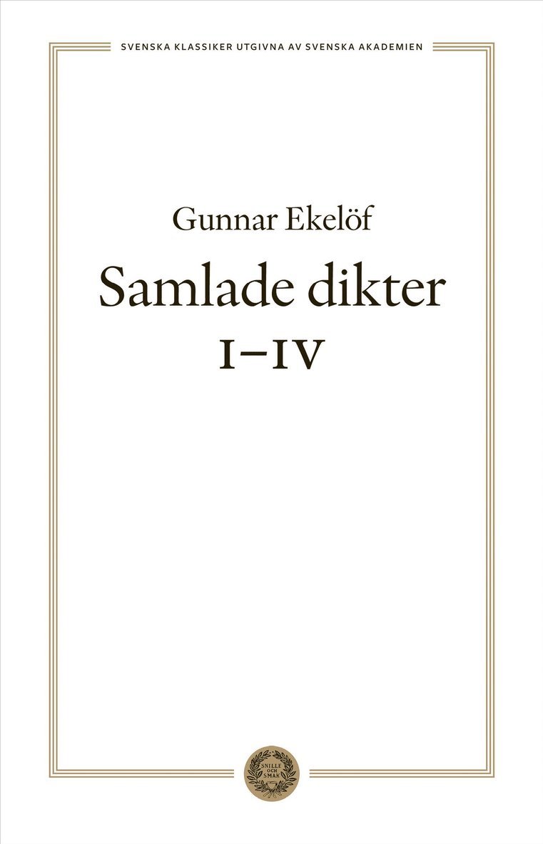 Gunnar Ekelöf - Samlade dikter I-IV, Inbunden