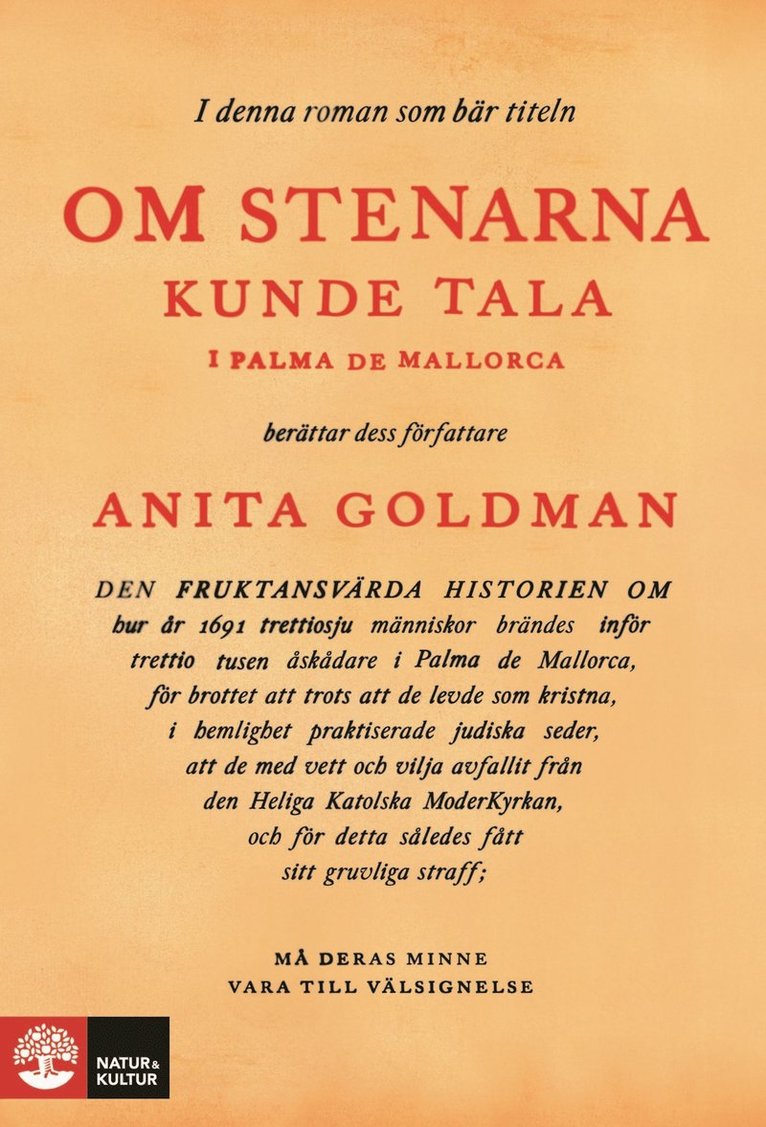 Anita Goldman - Om stenarna kunde tala i Palma de Mallorca, Inbunden