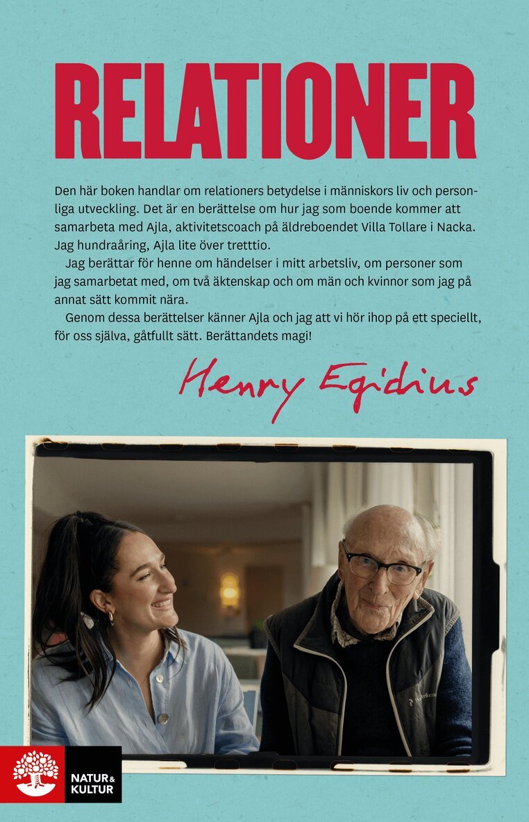 Henry Egidius - Relationer, Inbunden