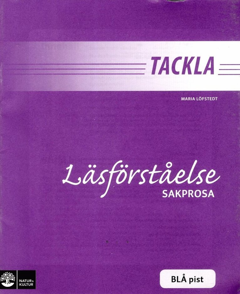Maria Löfstedt - Tackla Läsförståelse Sakprosa Blå pist (1-pack), Häftad