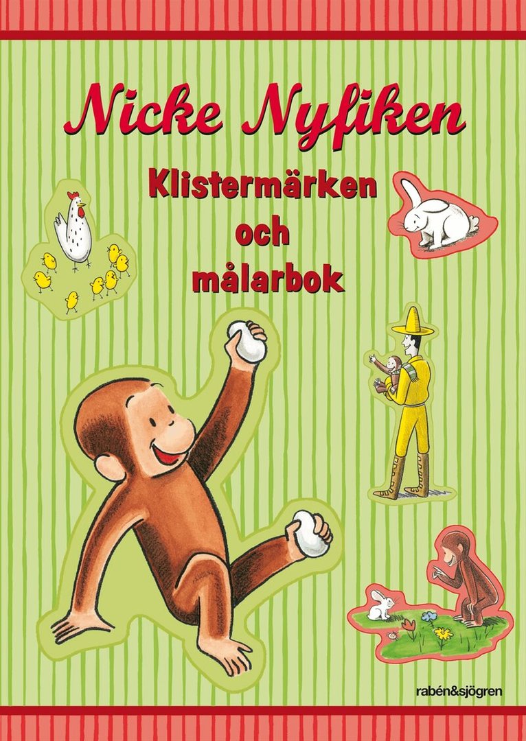 H. A. Rey - Nicke Nyfiken : klistermärken och målarbok, Häftad