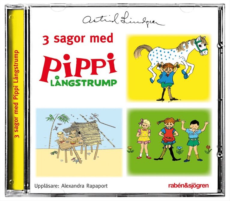Astrid Lindgren - 3 sagor med Pippi Långstrump, CD-bok
