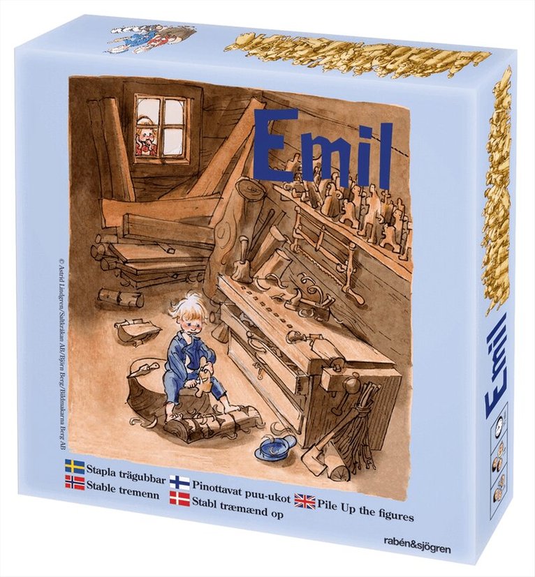 Astrid Lindgren - Emil - Stapla trägubbar, Övrigt