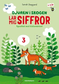 e-Bok Djuren i skogen lär mig siffror  Pysselbok med klistermärken