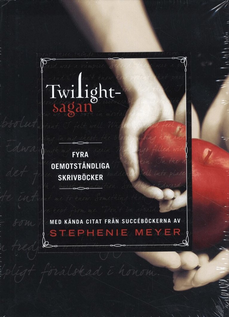 Stephenie Meyer - Twilightsagan : fyra oemotståndliga skrivböcker med kända citat från succéböckerna, Inbunden
