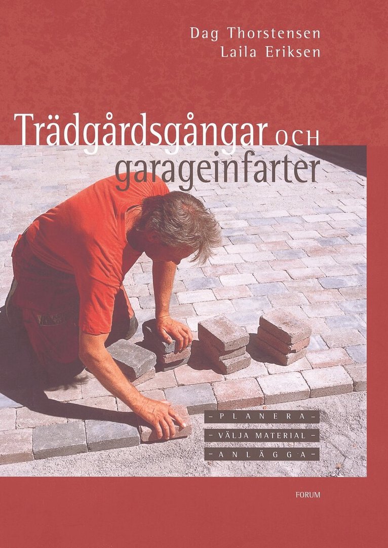 Laila Eriksen, Dag Thorstensen - Trädgårdsgångar och garageinfarter : planera - välja material - anlägga, Kartonnage
