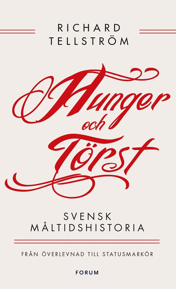 Richard Tellström - Hunger och törst : svensk måltidshistoria från överlevnad till statusmarkör, Inbunden