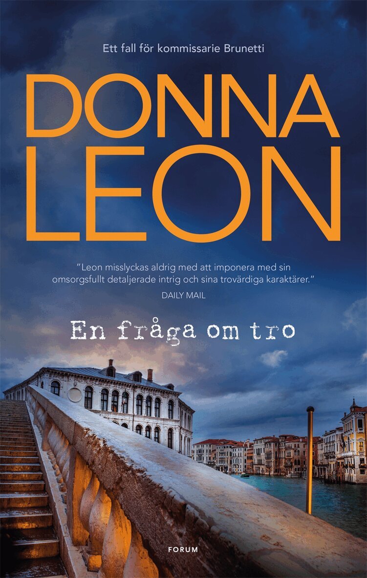 Donna Leon - En fråga om tro, Inbunden