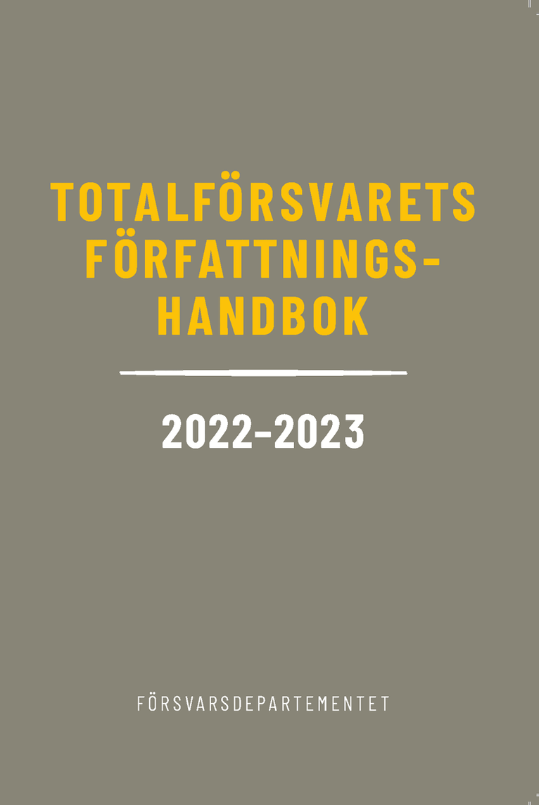 Totalförsvarets författningshandbok 2022/23, Häftad