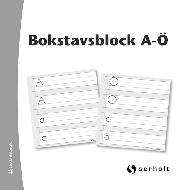 Bokstavsblock, Häftad
